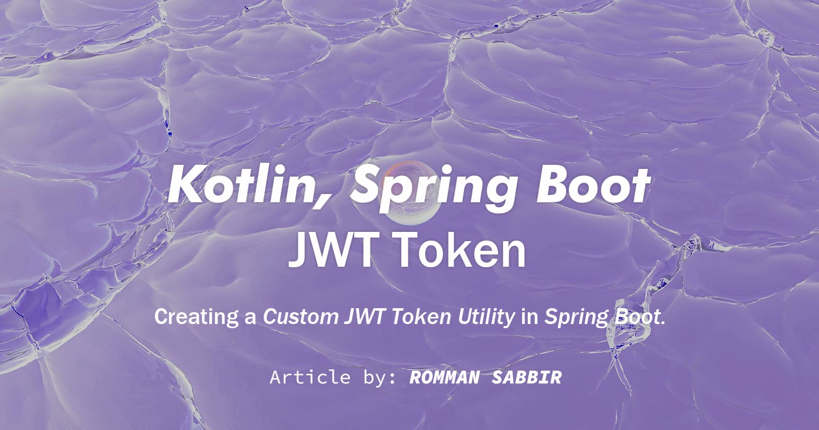 Kotlin, Spring Boot- JWT Token